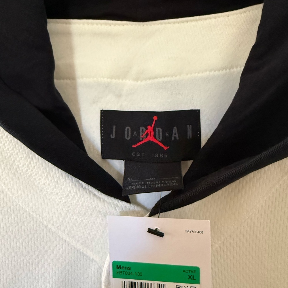 NWT Nike Air Jordan Flight MVP Baseball Hoodie Jersey Men's Size XL - Picture 2 of 3